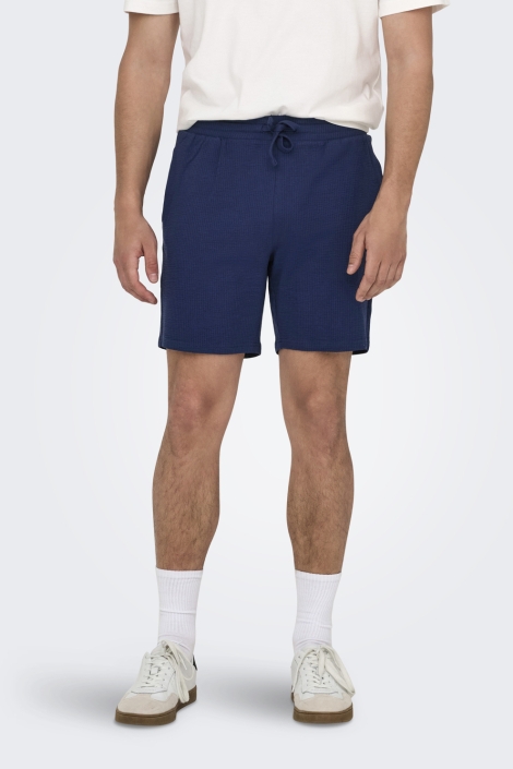 Only & Sons onskian life reg seersucker shorts